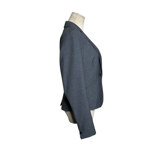 H&M gray single button long sleeves blazer size 8 - Picture 7 of 10